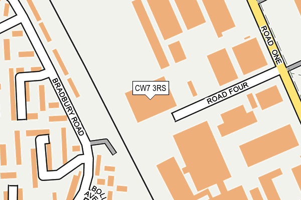 CW7 3RS map - OS OpenMap – Local (Ordnance Survey) CW7 3RS map - OS OpenMap – Local (Ordnance Survey)
