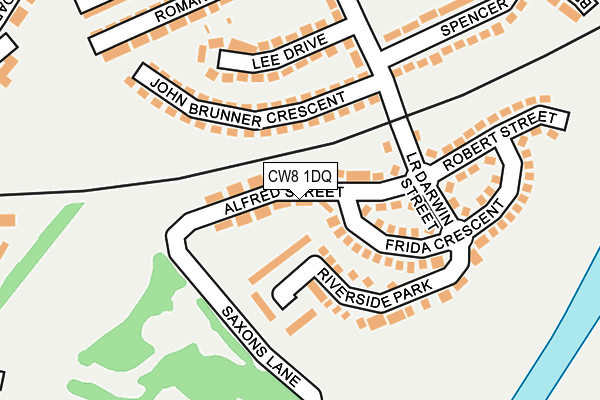 CW8 1DQ map - OS OpenMap – Local (Ordnance Survey) CW8 1DQ map - OS OpenMap – Local (Ordnance Survey)
