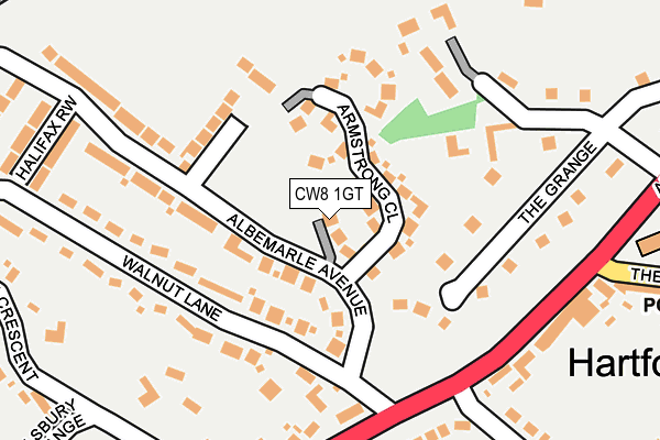 CW8 1GT map - OS OpenMap – Local (Ordnance Survey) CW8 1GT map - OS OpenMap – Local (Ordnance Survey)