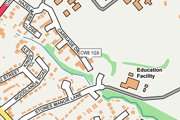 CW8 1GX map - OS OpenMap – Local (Ordnance Survey) CW8 1GX map - OS OpenMap – Local (Ordnance Survey)
