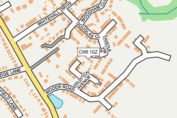 CW8 1GZ map - OS OpenMap – Local (Ordnance Survey) CW8 1GZ map - OS OpenMap – Local (Ordnance Survey)