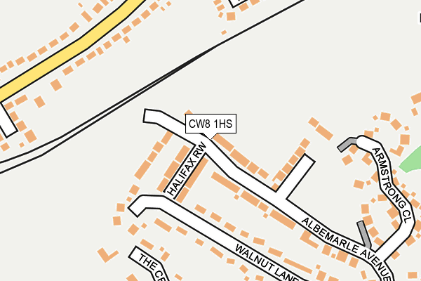 CW8 1HS map - OS OpenMap – Local (Ordnance Survey) CW8 1HS map - OS OpenMap – Local (Ordnance Survey)