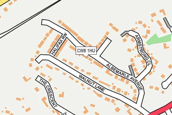 CW8 1HU map - OS OpenMap – Local (Ordnance Survey) CW8 1HU map - OS OpenMap – Local (Ordnance Survey)
