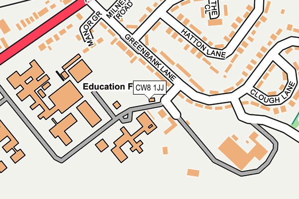 CW8 1JJ map - OS OpenMap – Local (Ordnance Survey) CW8 1JJ map - OS OpenMap – Local (Ordnance Survey)