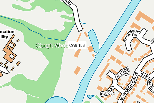 CW8 1LB map - OS OpenMap – Local (Ordnance Survey) CW8 1LB map - OS OpenMap – Local (Ordnance Survey)