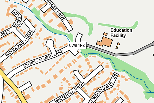 CW8 1NZ map - OS OpenMap – Local (Ordnance Survey) CW8 1NZ map - OS OpenMap – Local (Ordnance Survey)