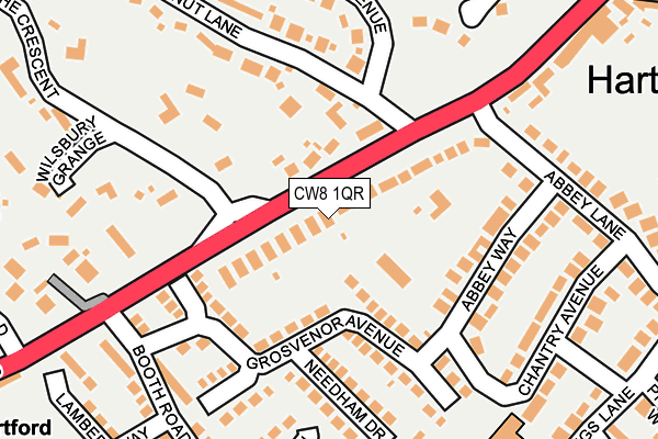 CW8 1QR map - OS OpenMap – Local (Ordnance Survey) CW8 1QR map - OS OpenMap – Local (Ordnance Survey)