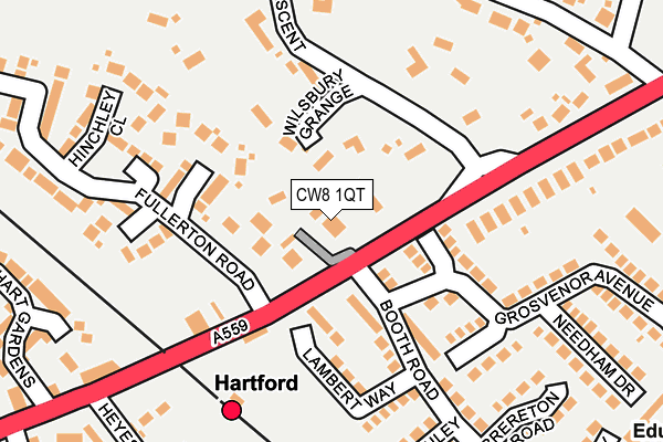 CW8 1QT map - OS OpenMap – Local (Ordnance Survey) CW8 1QT map - OS OpenMap – Local (Ordnance Survey)