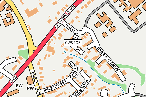 CW8 1QZ map - OS OpenMap – Local (Ordnance Survey) CW8 1QZ map - OS OpenMap – Local (Ordnance Survey)