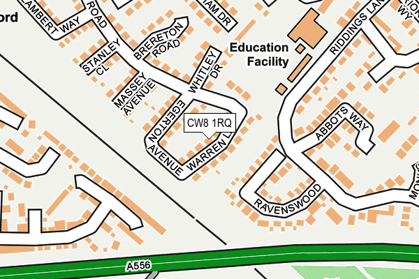 CW8 1RQ map - OS OpenMap – Local (Ordnance Survey) CW8 1RQ map - OS OpenMap – Local (Ordnance Survey)