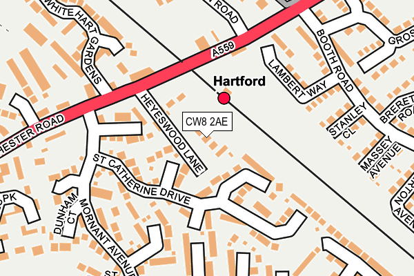 CW8 2AE map - OS OpenMap – Local (Ordnance Survey) CW8 2AE map - OS OpenMap – Local (Ordnance Survey)