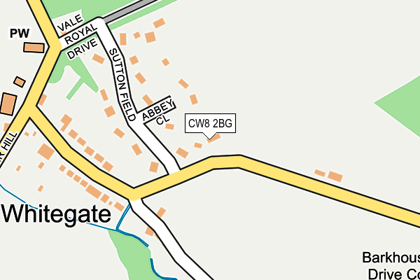 CW8 2BG map - OS OpenMap – Local (Ordnance Survey) CW8 2BG map - OS OpenMap – Local (Ordnance Survey)