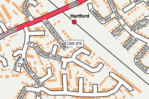CW8 2FE map - OS OpenMap – Local (Ordnance Survey) CW8 2FE map - OS OpenMap – Local (Ordnance Survey)
