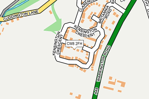 CW8 2FH map - OS OpenMap – Local (Ordnance Survey) CW8 2FH map - OS OpenMap – Local (Ordnance Survey)
