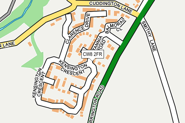 CW8 2FR map - OS OpenMap – Local (Ordnance Survey) CW8 2FR map - OS OpenMap – Local (Ordnance Survey)