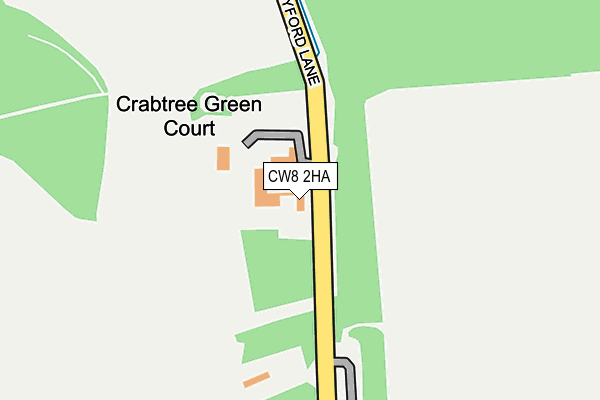 CW8 2HA map - OS OpenMap – Local (Ordnance Survey) CW8 2HA map - OS OpenMap – Local (Ordnance Survey)