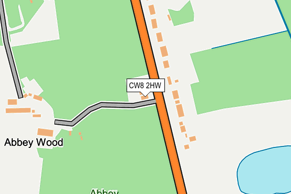 CW8 2HW map - OS OpenMap – Local (Ordnance Survey)