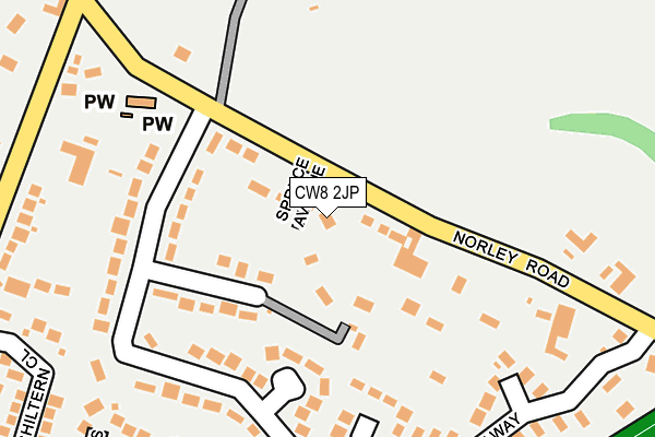 CW8 2JP map - OS OpenMap – Local (Ordnance Survey) CW8 2JP map - OS OpenMap – Local (Ordnance Survey)