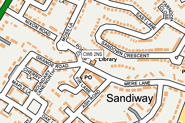 CW8 2NS map - OS OpenMap – Local (Ordnance Survey) CW8 2NS map - OS OpenMap – Local (Ordnance Survey)