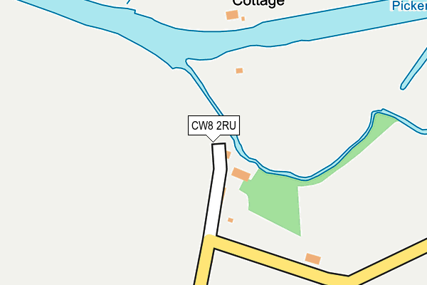 CW8 2RU map - OS OpenMap – Local (Ordnance Survey) CW8 2RU map - OS OpenMap – Local (Ordnance Survey)