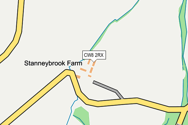 CW8 2RX map - OS OpenMap – Local (Ordnance Survey) CW8 2RX map - OS OpenMap – Local (Ordnance Survey)