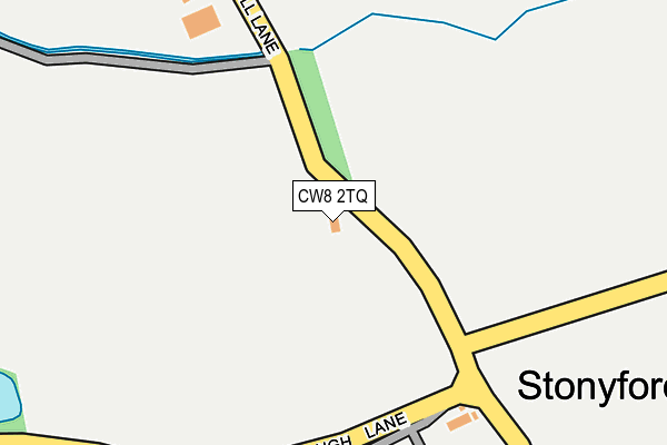 CW8 2TQ map - OS OpenMap – Local (Ordnance Survey) CW8 2TQ map - OS OpenMap – Local (Ordnance Survey)