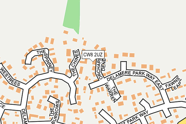 CW8 2UZ map - OS OpenMap – Local (Ordnance Survey) CW8 2UZ map - OS OpenMap – Local (Ordnance Survey)