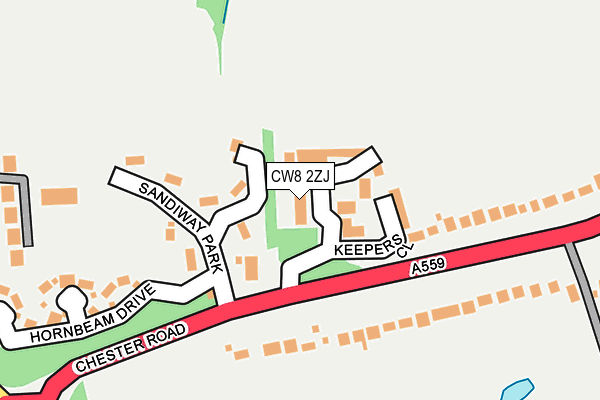 CW8 2ZJ map - OS OpenMap – Local (Ordnance Survey)