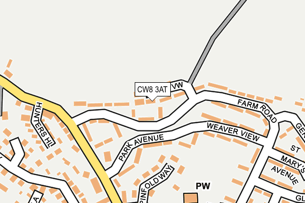 CW8 3AT map - OS OpenMap – Local (Ordnance Survey) CW8 3AT map - OS OpenMap – Local (Ordnance Survey)