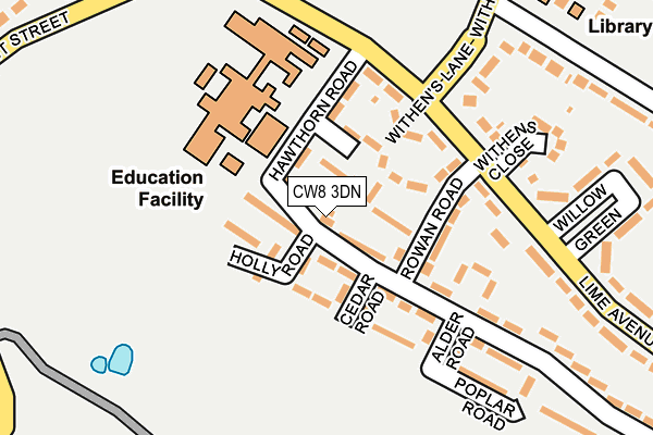 CW8 3DN map - OS OpenMap – Local (Ordnance Survey)