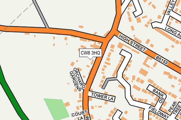 CW8 3HQ map - OS OpenMap – Local (Ordnance Survey) CW8 3HQ map - OS OpenMap – Local (Ordnance Survey)