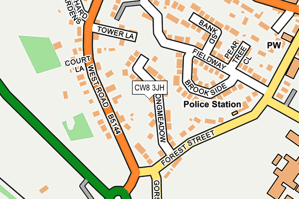 CW8 3JH map - OS OpenMap – Local (Ordnance Survey) CW8 3JH map - OS OpenMap – Local (Ordnance Survey)
