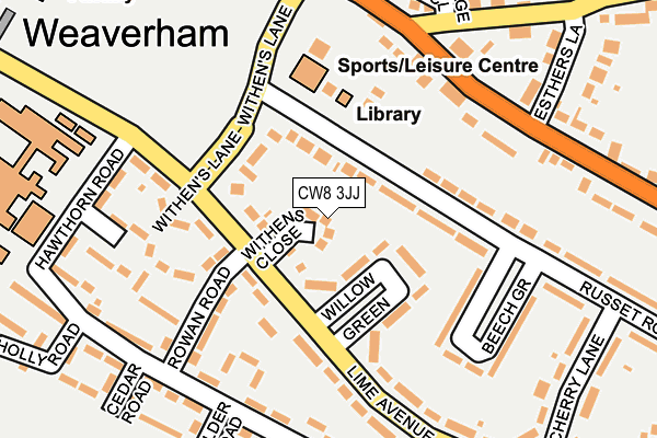 CW8 3JJ map - OS OpenMap – Local (Ordnance Survey) CW8 3JJ map - OS OpenMap – Local (Ordnance Survey)