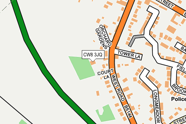CW8 3JQ map - OS OpenMap – Local (Ordnance Survey) CW8 3JQ map - OS OpenMap – Local (Ordnance Survey)