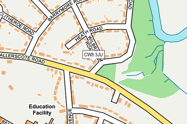 CW8 3JU map - OS OpenMap – Local (Ordnance Survey) CW8 3JU map - OS OpenMap – Local (Ordnance Survey)