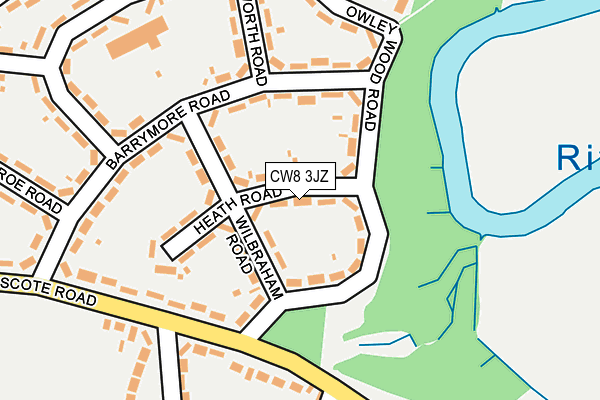 CW8 3JZ map - OS OpenMap – Local (Ordnance Survey) CW8 3JZ map - OS OpenMap – Local (Ordnance Survey)