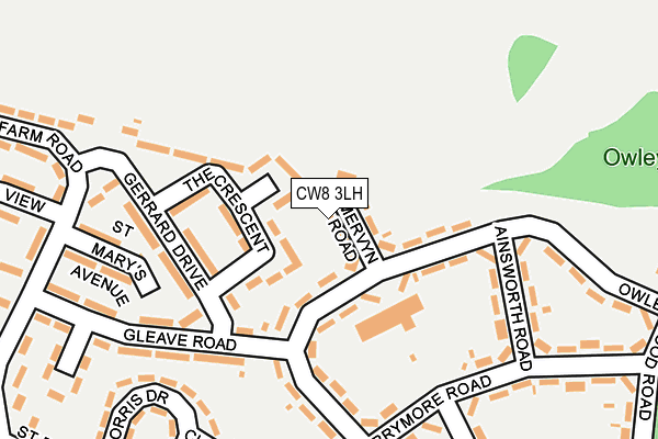 CW8 3LH map - OS OpenMap – Local (Ordnance Survey) CW8 3LH map - OS OpenMap – Local (Ordnance Survey)