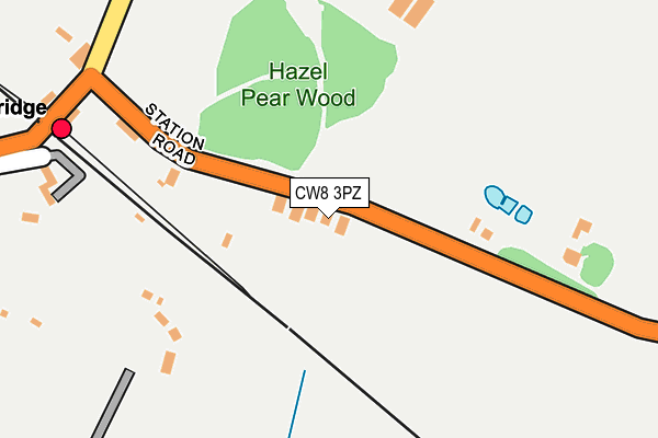 CW8 3PZ map - OS OpenMap – Local (Ordnance Survey) CW8 3PZ map - OS OpenMap – Local (Ordnance Survey)