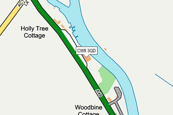 CW8 3QD map - OS OpenMap – Local (Ordnance Survey) CW8 3QD map - OS OpenMap – Local (Ordnance Survey)