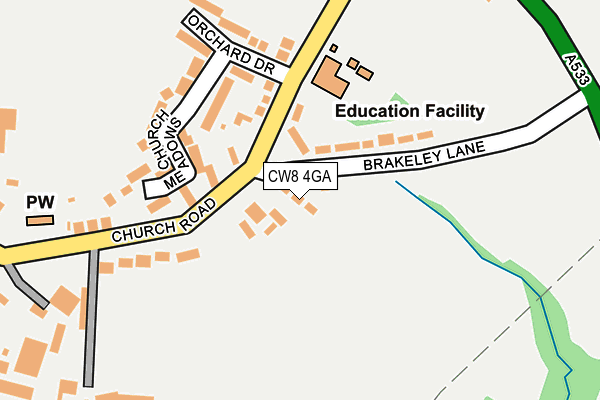 CW8 4GA map - OS OpenMap – Local (Ordnance Survey) CW8 4GA map - OS OpenMap – Local (Ordnance Survey)