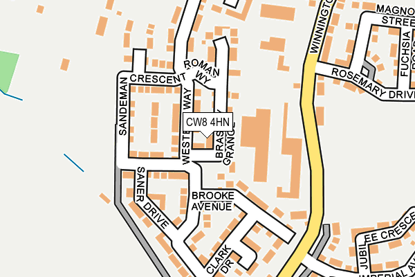 CW8 4HN map - OS OpenMap – Local (Ordnance Survey) CW8 4HN map - OS OpenMap – Local (Ordnance Survey)