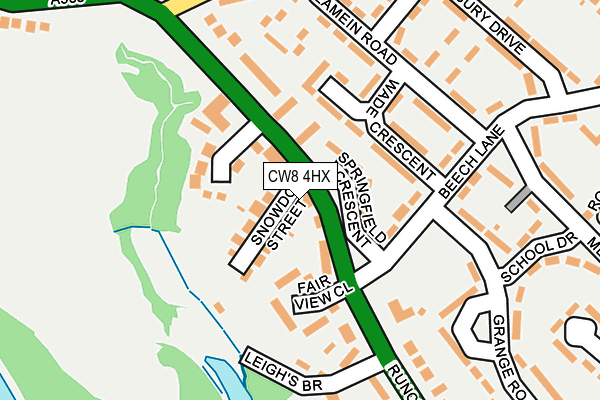CW8 4HX map - OS OpenMap – Local (Ordnance Survey) CW8 4HX map - OS OpenMap – Local (Ordnance Survey)
