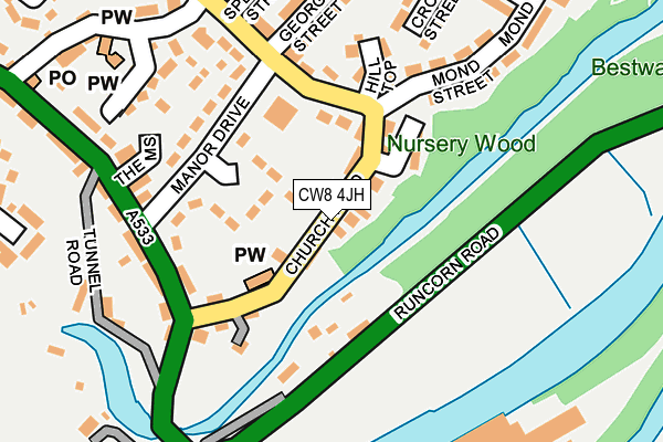 CW8 4JH map - OS OpenMap – Local (Ordnance Survey)
