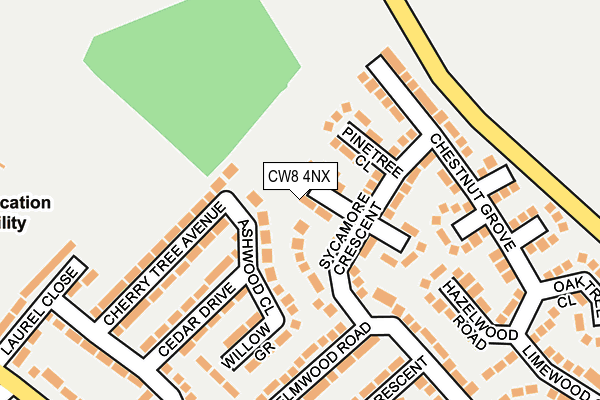 CW8 4NX map - OS OpenMap – Local (Ordnance Survey) CW8 4NX map - OS OpenMap – Local (Ordnance Survey)