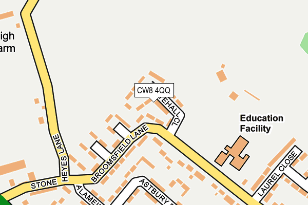 CW8 4QQ map - OS OpenMap – Local (Ordnance Survey) CW8 4QQ map - OS OpenMap – Local (Ordnance Survey)
