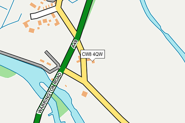 CW8 4QW map - OS OpenMap – Local (Ordnance Survey) CW8 4QW map - OS OpenMap – Local (Ordnance Survey)