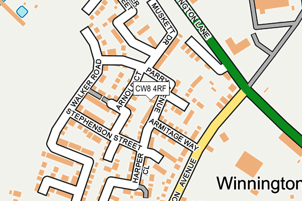 CW8 4RF map - OS OpenMap – Local (Ordnance Survey) CW8 4RF map - OS OpenMap – Local (Ordnance Survey)