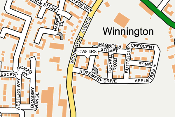 CW8 4RS map - OS OpenMap – Local (Ordnance Survey) CW8 4RS map - OS OpenMap – Local (Ordnance Survey)