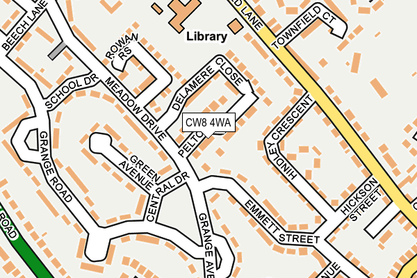 CW8 4WA map - OS OpenMap – Local (Ordnance Survey) CW8 4WA map - OS OpenMap – Local (Ordnance Survey)