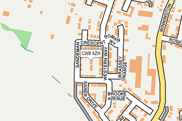 CW8 4ZH map - OS OpenMap – Local (Ordnance Survey) CW8 4ZH map - OS OpenMap – Local (Ordnance Survey)